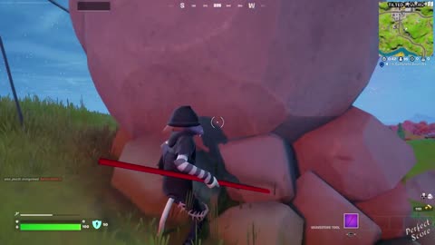 Dislodge a Runaway Boulder with a Slide Kick - Fortnite Quests