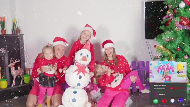 Snowman Christmas Song for kids Maya and Mary