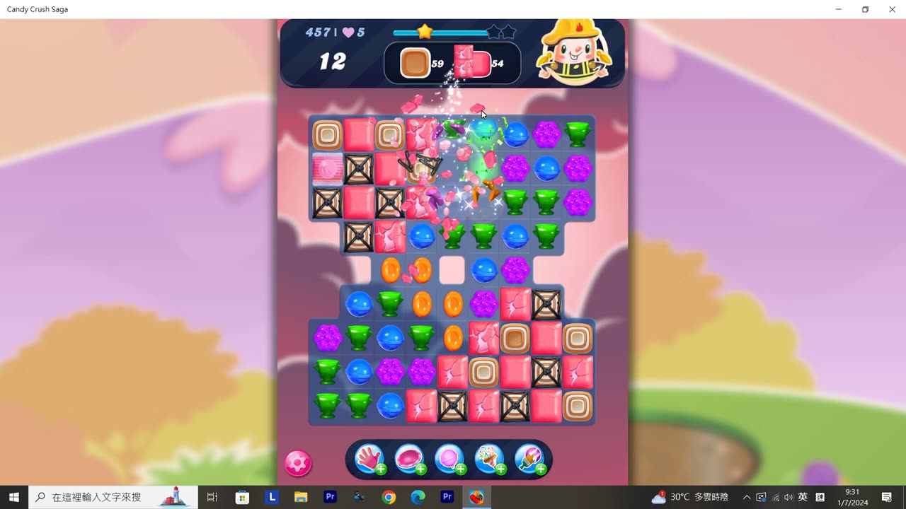 Candy Crush Saga Record (Level 457)