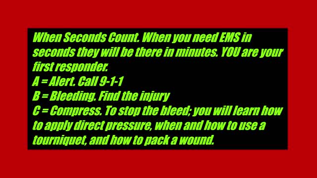 AMR - STOP THE BLEED - CPR