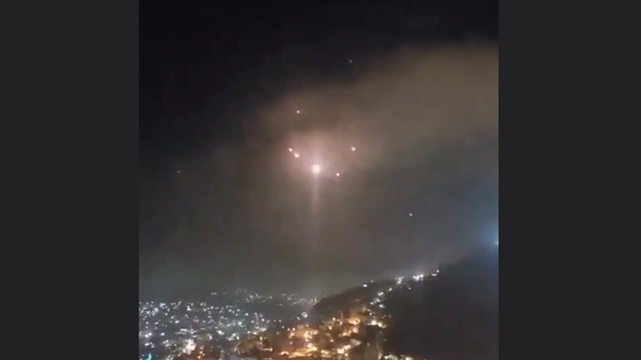 More footage is emerging from the skies over Jerusalem