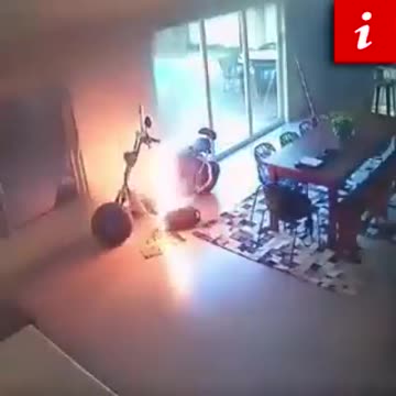 Another electric bike caught fire during charging