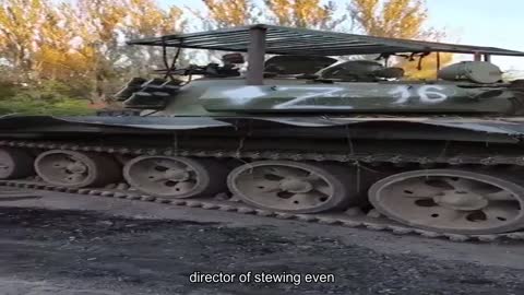 And the Russian army drives antique T-62M tanks here, welding "barbecues" above the towers. The Ru