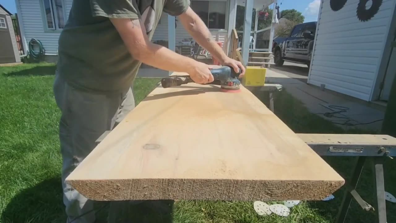 Pine Slab Sanding Fun