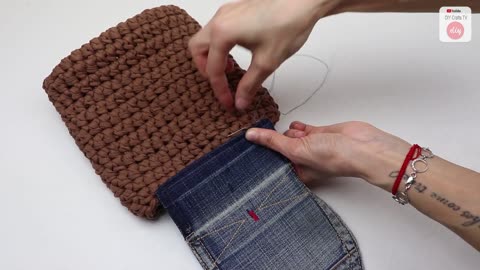 [ASMR] POPULAR DESIGN DIY CROCHET JEANS BAG TUTORIAL Part 0