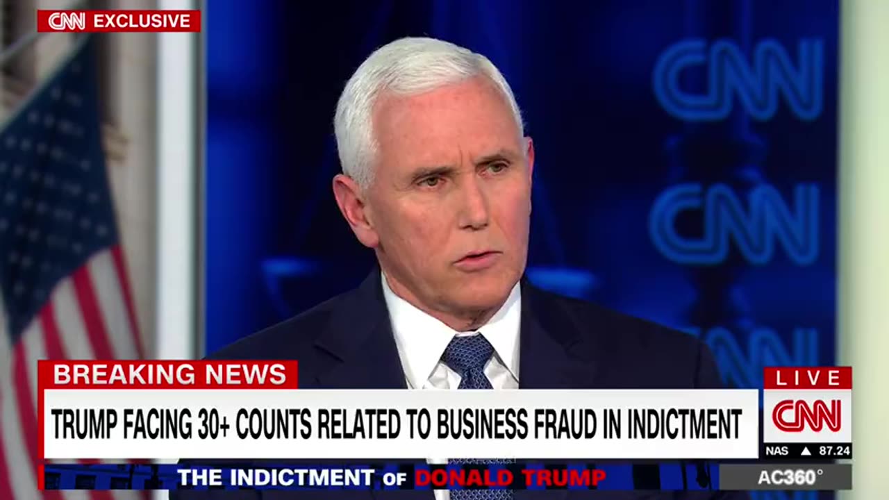 Pence responded to Trump's indictment by calling the indictment an “outrage.”