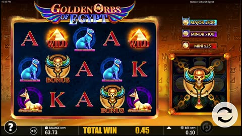 Golden Orbs Of Egypt 10 Minute Slots + an extra 8 Minutes