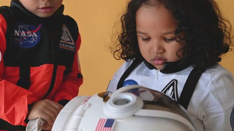 Kids in Astronaut Costume