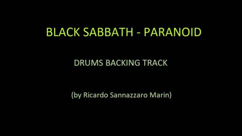 BLACK SABBATH - PARANOID - DRUMS BACKING TRACK