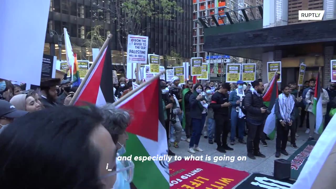 New Yorkers protest Israeli occupation of Palestine in a mass rally