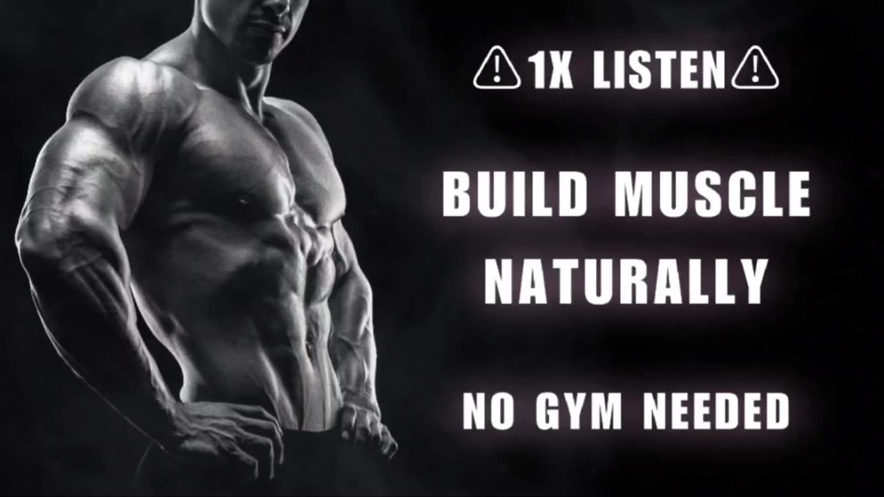 [1X LISTEN] POWERFUL SUBLIMINAL! BUILD MUSCLE NATURALLY! [NO GYM NEEDED]