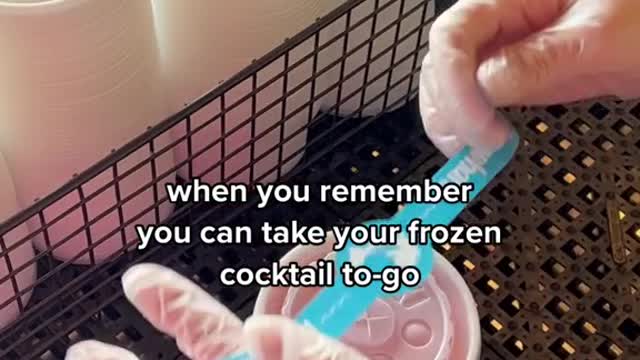 when you remember you can take your frozen cocktail to-go