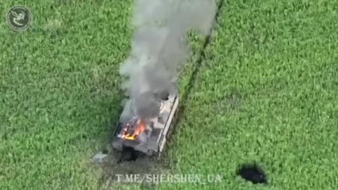 Javelin Dive Bombs Russian APC