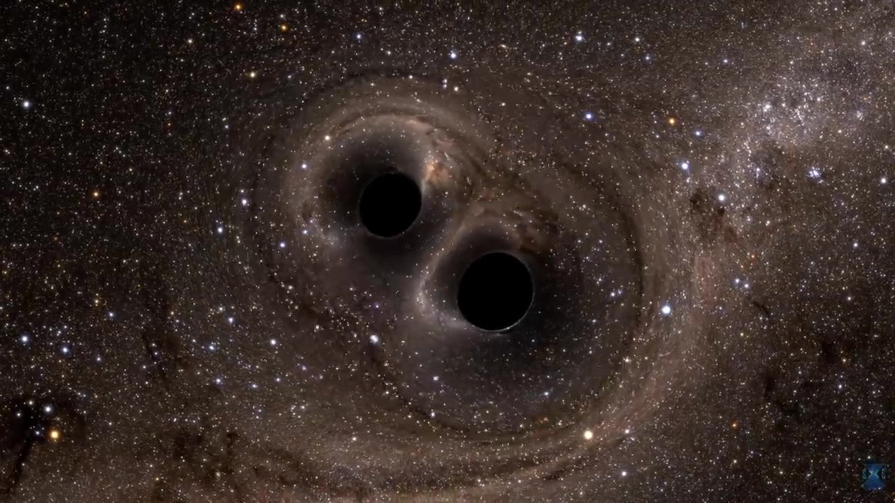 When two black holes merge together