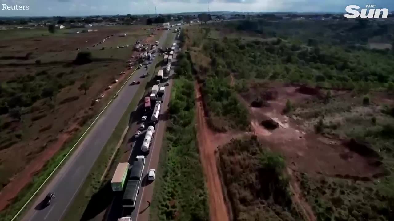 Bolsonaro supporters start fires and block roads after Brazil election defeat