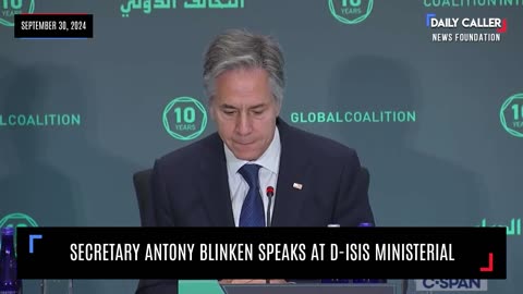 Secretary Antony Blinken Speaks At D-ISIS Ministerial