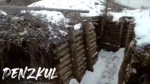 Destroyed positions of the Ukrainian army in the vicinity of Rubizhne