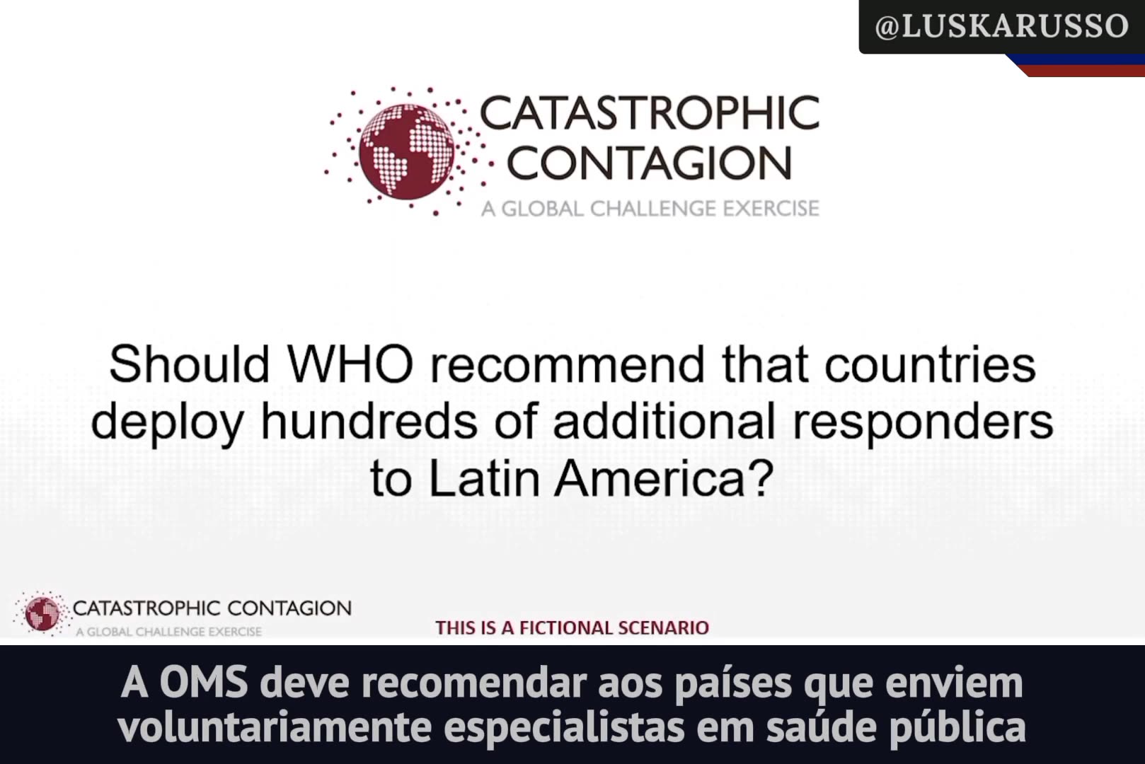 CONTÁGIO CATASTRÓFICO: Simulação de uma próxima Pandemia