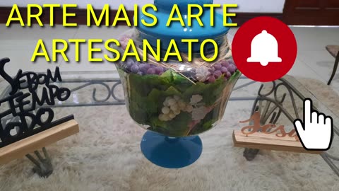 UTILIZANDO O QUE VC TEM EM CASAARRANJO CENTRO DE MESA