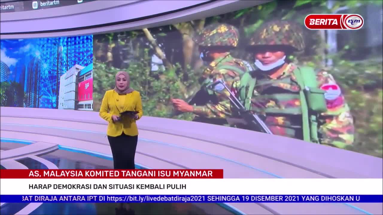 16 DIS 2021 BERITA PAGI – AS, MALAYSIA KOMITED TANGANI ISU MYANMAR