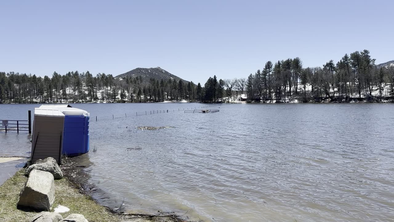 Lake Cuyamaca is so full!