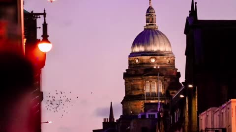 You can always believe in the sunset in Edinburgh