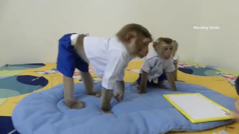 Three Adorable Very Patient When Learn To Write Their Name With Mom In English