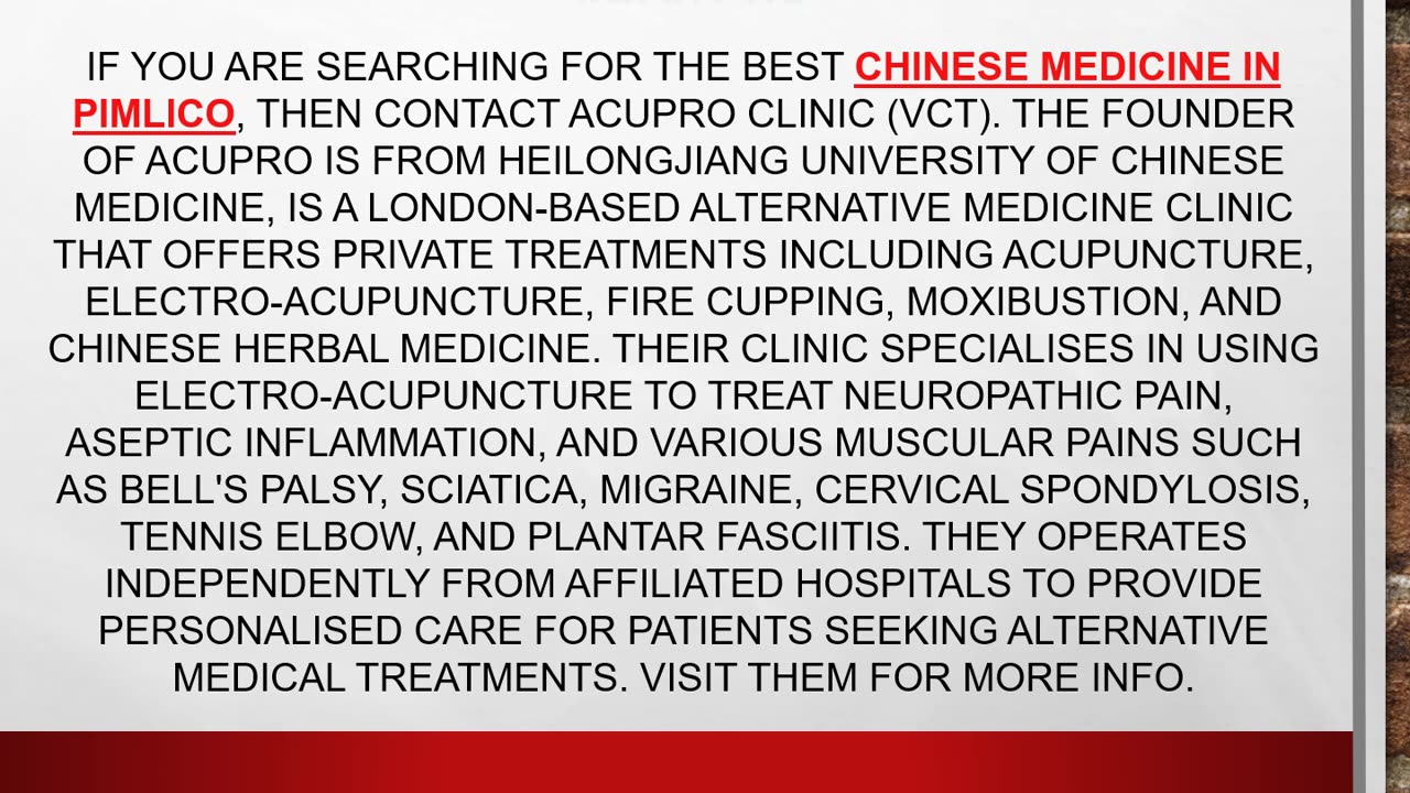 Best Chinese Medicine in Pimlico