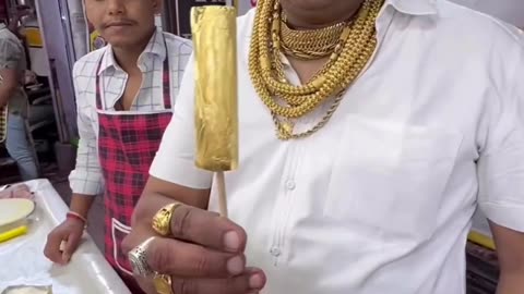 24 carat gold kulfi 😱😱😱