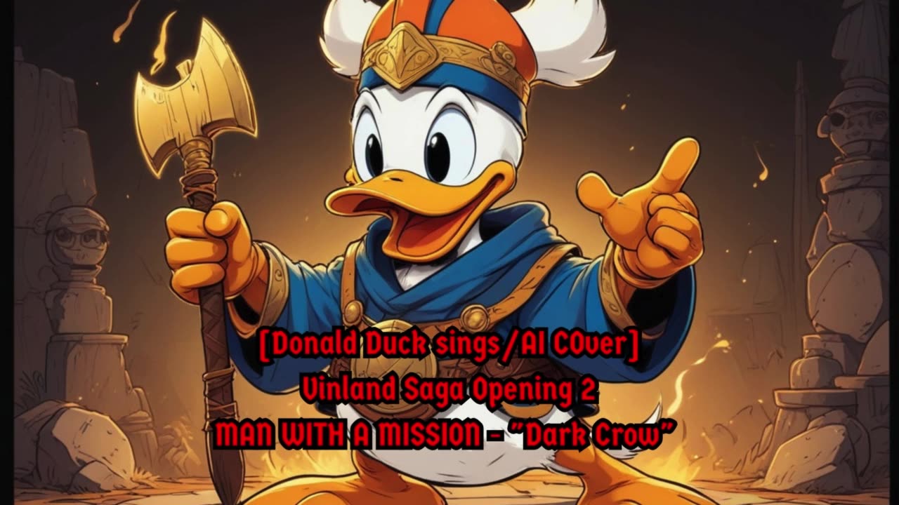 [Donald Duck sings/AI Cover] Vinland Saga Opening 2 | MAN WITH A MISSION - "Dark Crow"