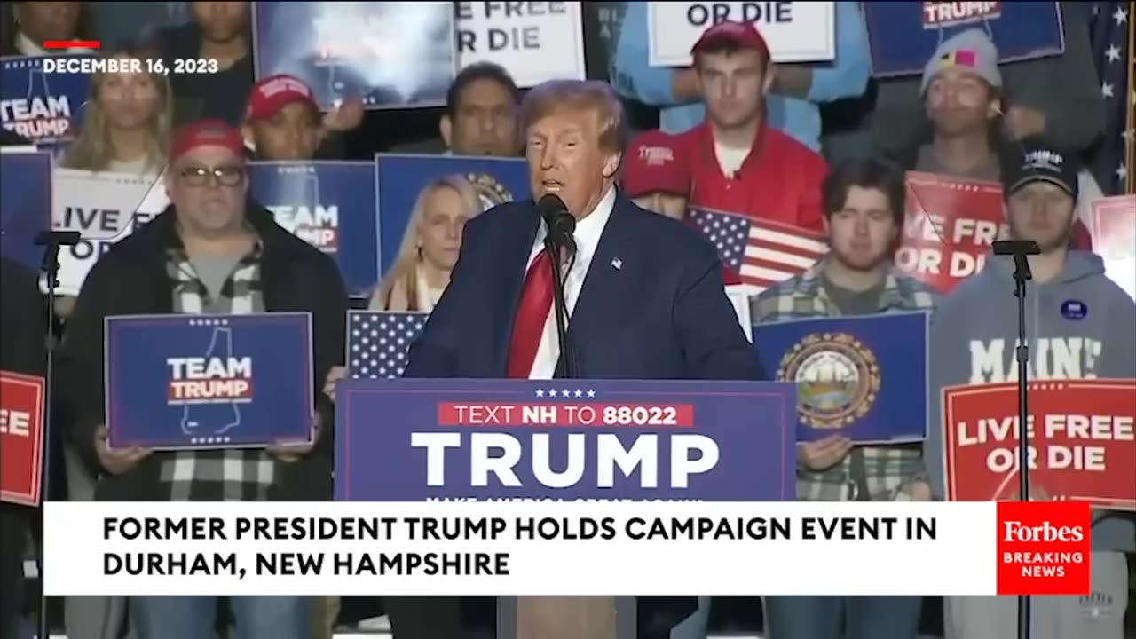 'Let's Call It From Now On...'- Trump Attacks Green New Deal At New Hampshire Rally