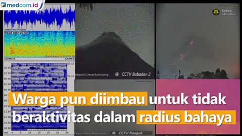 Detik detik gunung Merapi meretus