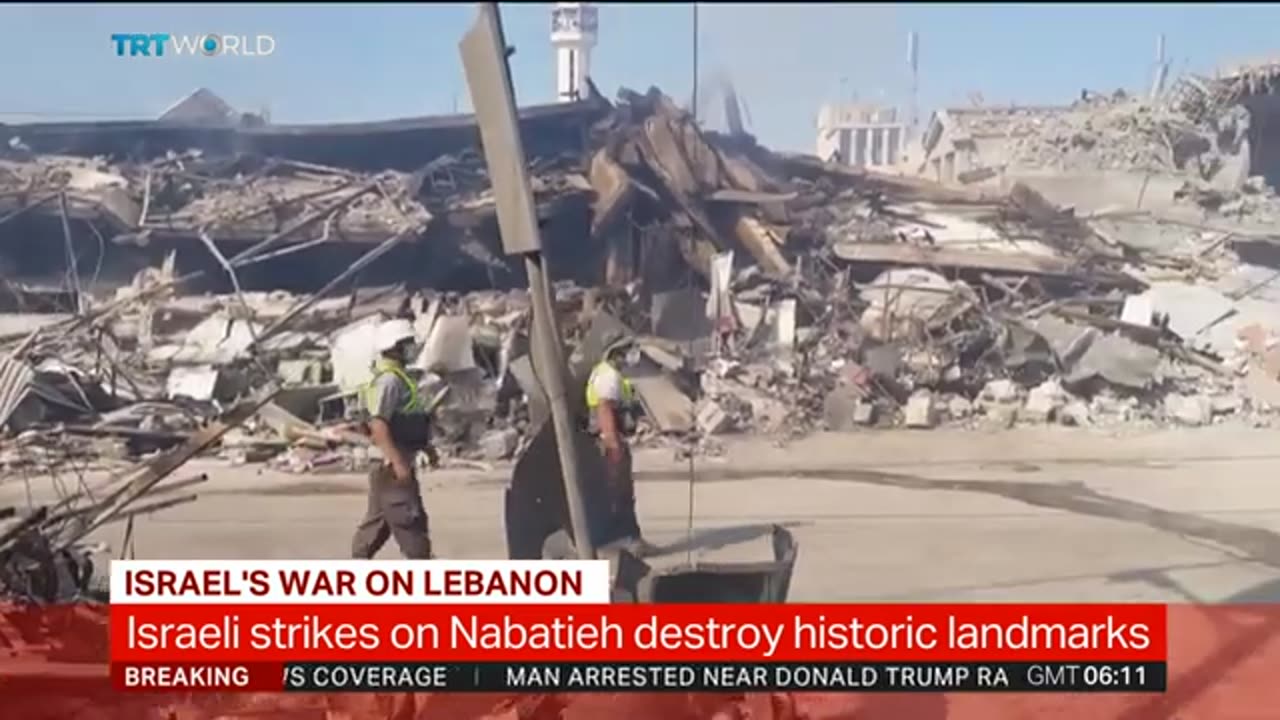 Israeli bombing of Nabatiyeh city destroys landmarks