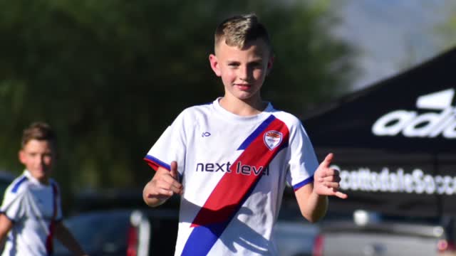 9 year old soccer player Austin Asanovich playing in the RSL Cactus Kickoff 2011 gold bracket.