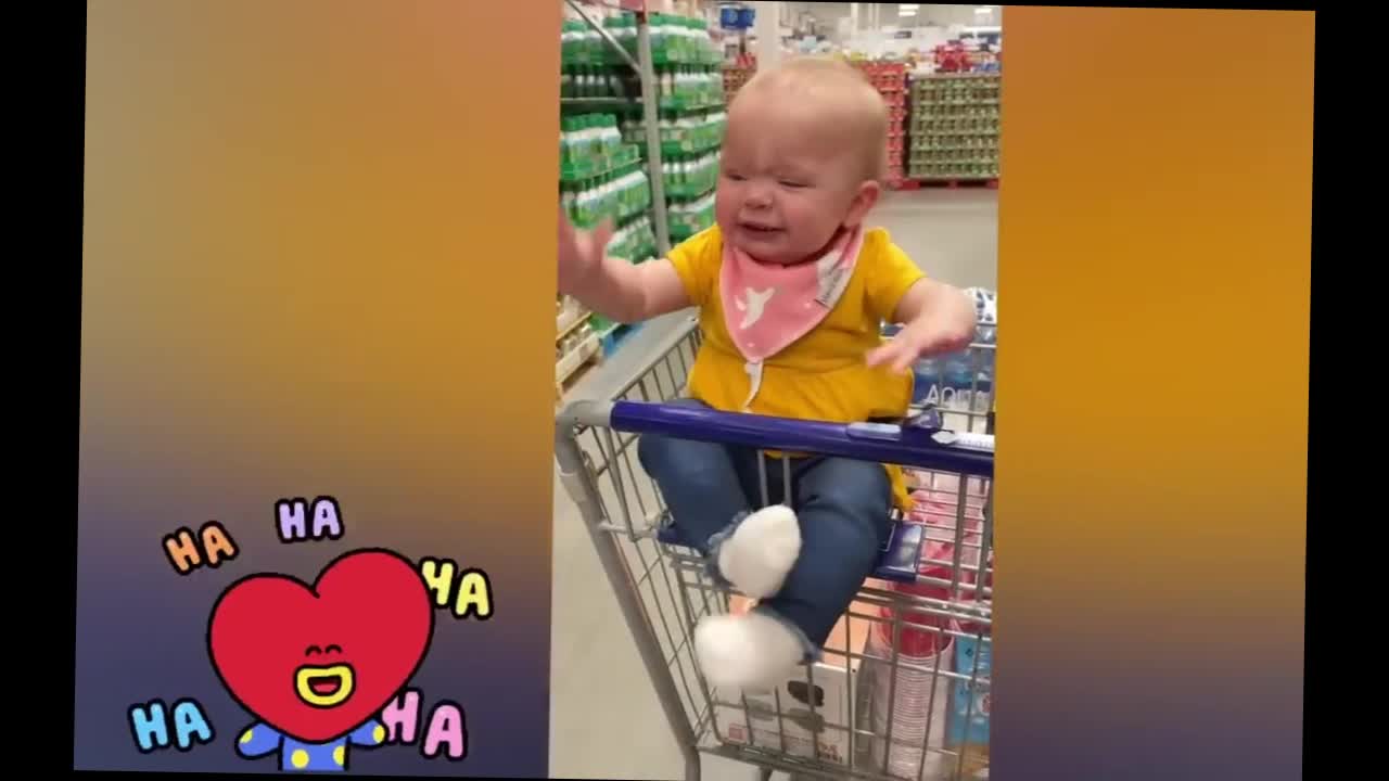 Try Not To Laugh - Babies Go Shopping for The First Time