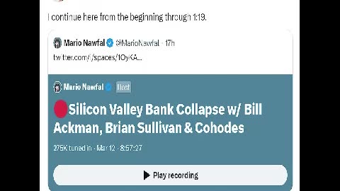 Silicon Valley Bank SIVB Collapse - Bill Ackman - Mar 11, 2023