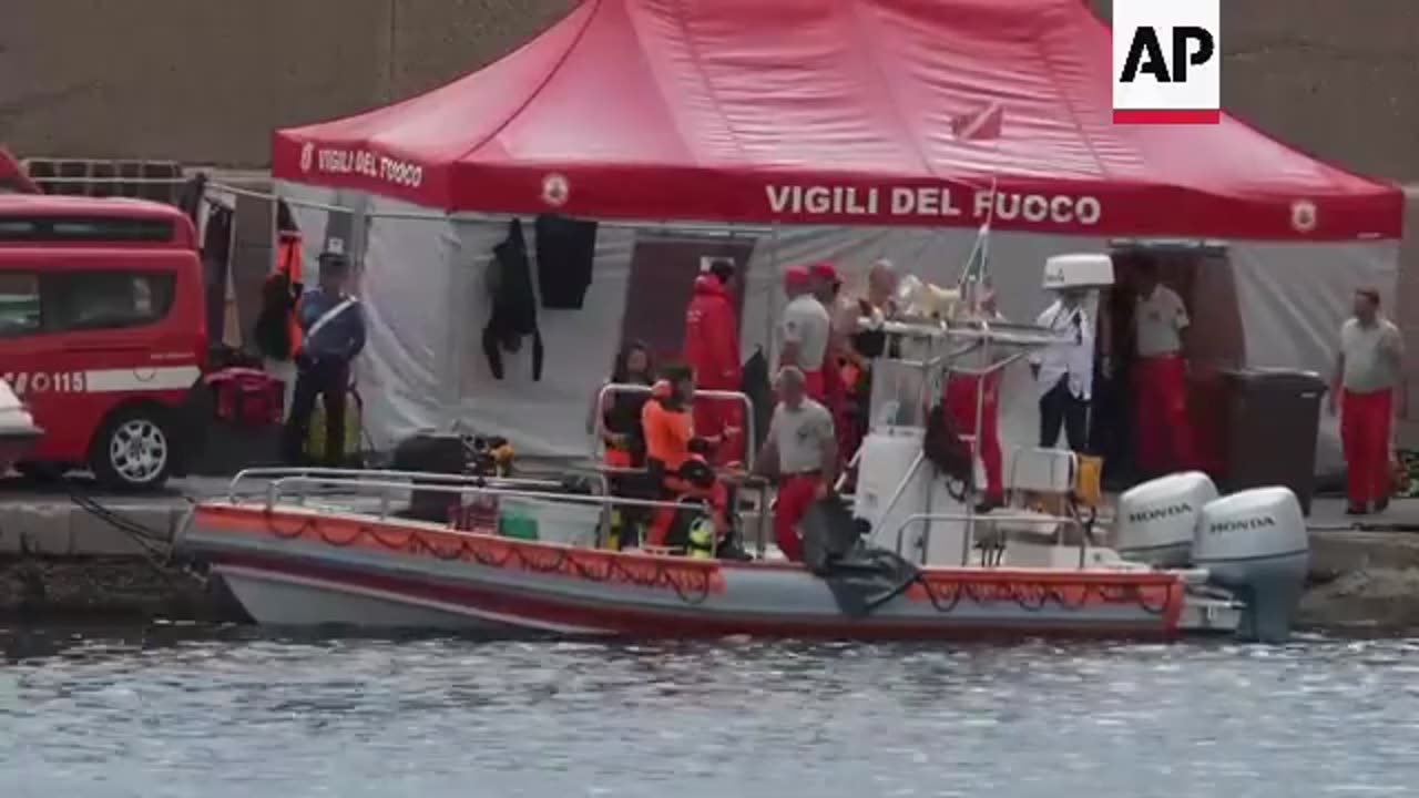 Search resumes after yacht sank off Sicily coast with six people still missing