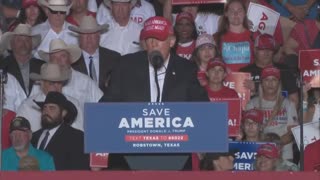 Former President Donald Trump holds rally in Texas.