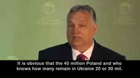 Hungarian Prime Minister Viktor Orbán explains the reason for the war in Europe.