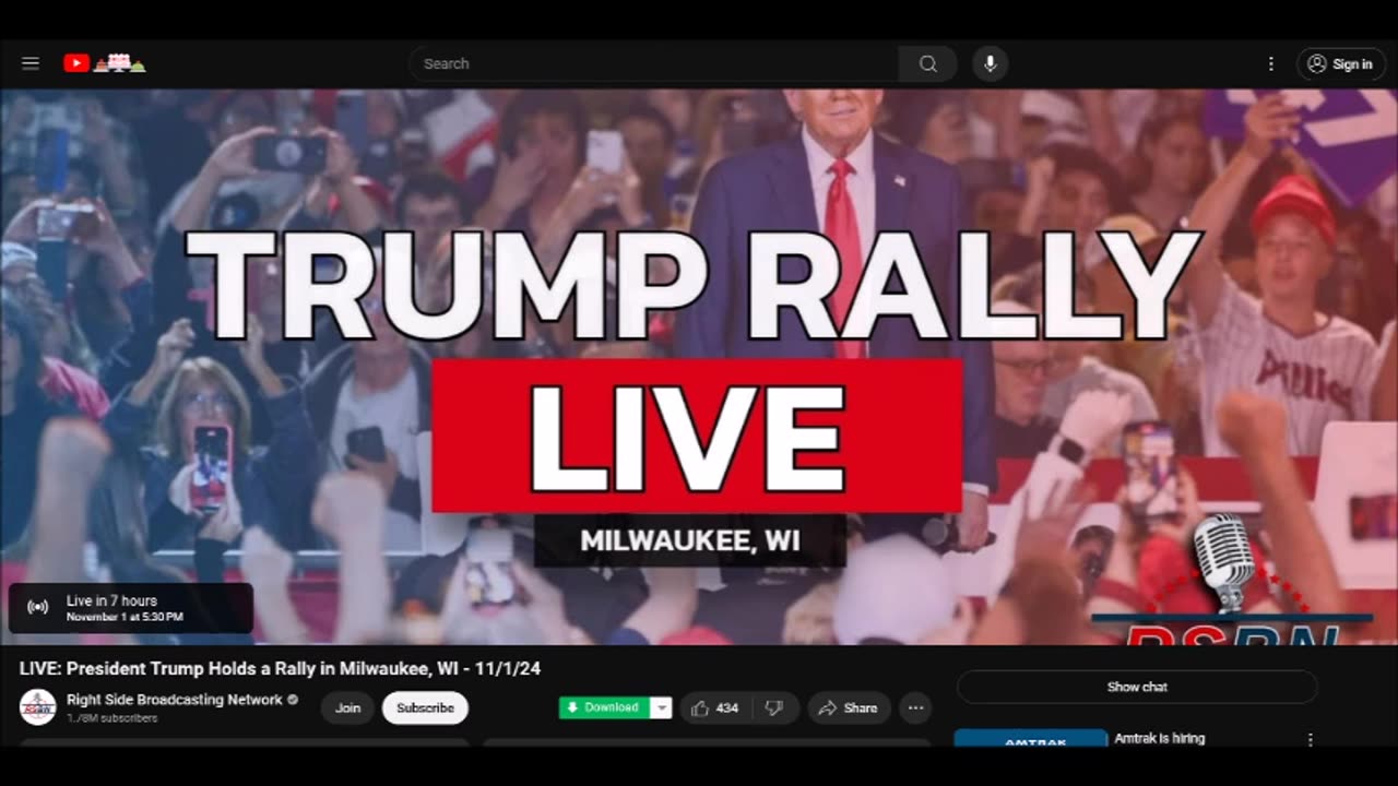 LIVE: President Trump Holds a Rally in Milwaukee, WI - 11/1/24