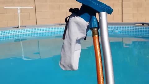 How to clean the dirt off the bottom of Intex pool