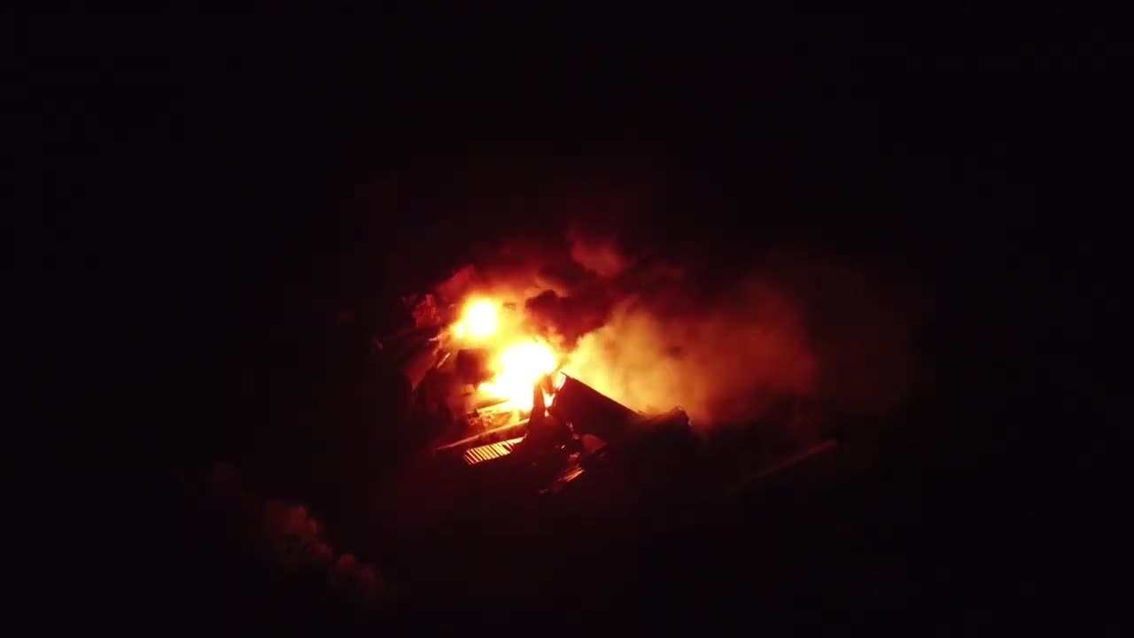 Train Cars Burn in Dark After Terrible Rail Accident in Iowa