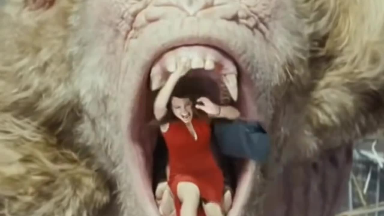 Watch the giant monkey save the poor little girl