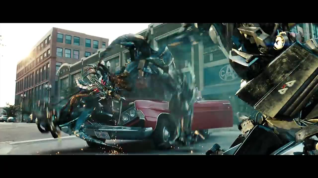 Transformers: Dark of the Moon (2011) - Freeway Chase - Only Action [4K]