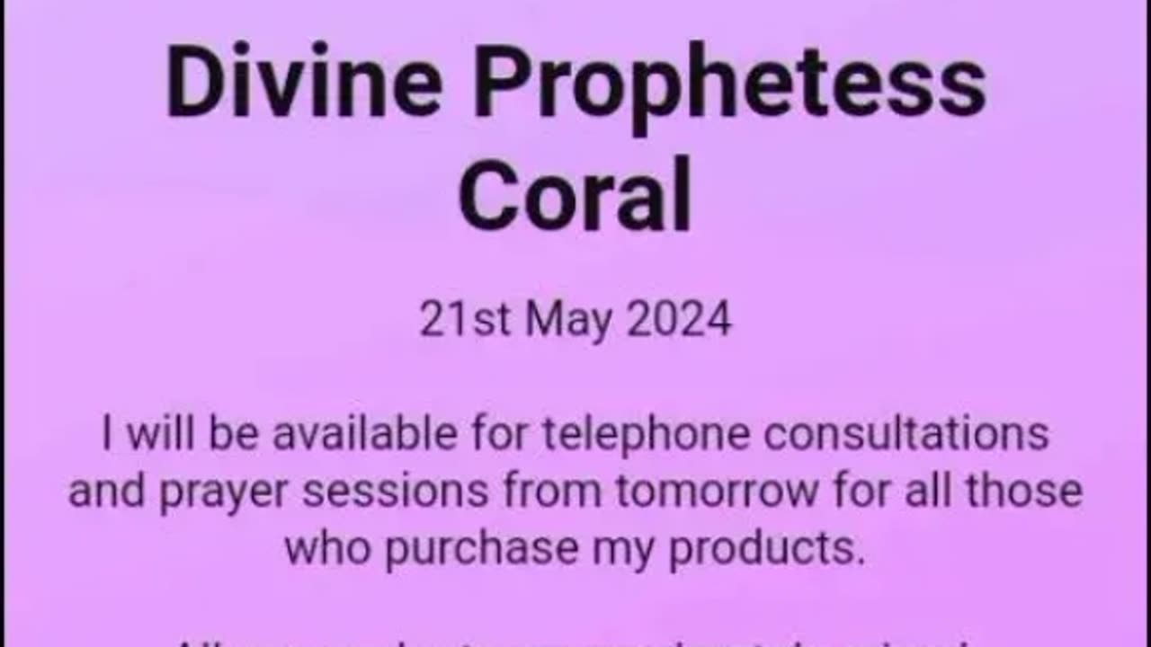 COMING SOON: Divine Prophetess Coral Website & E - Books