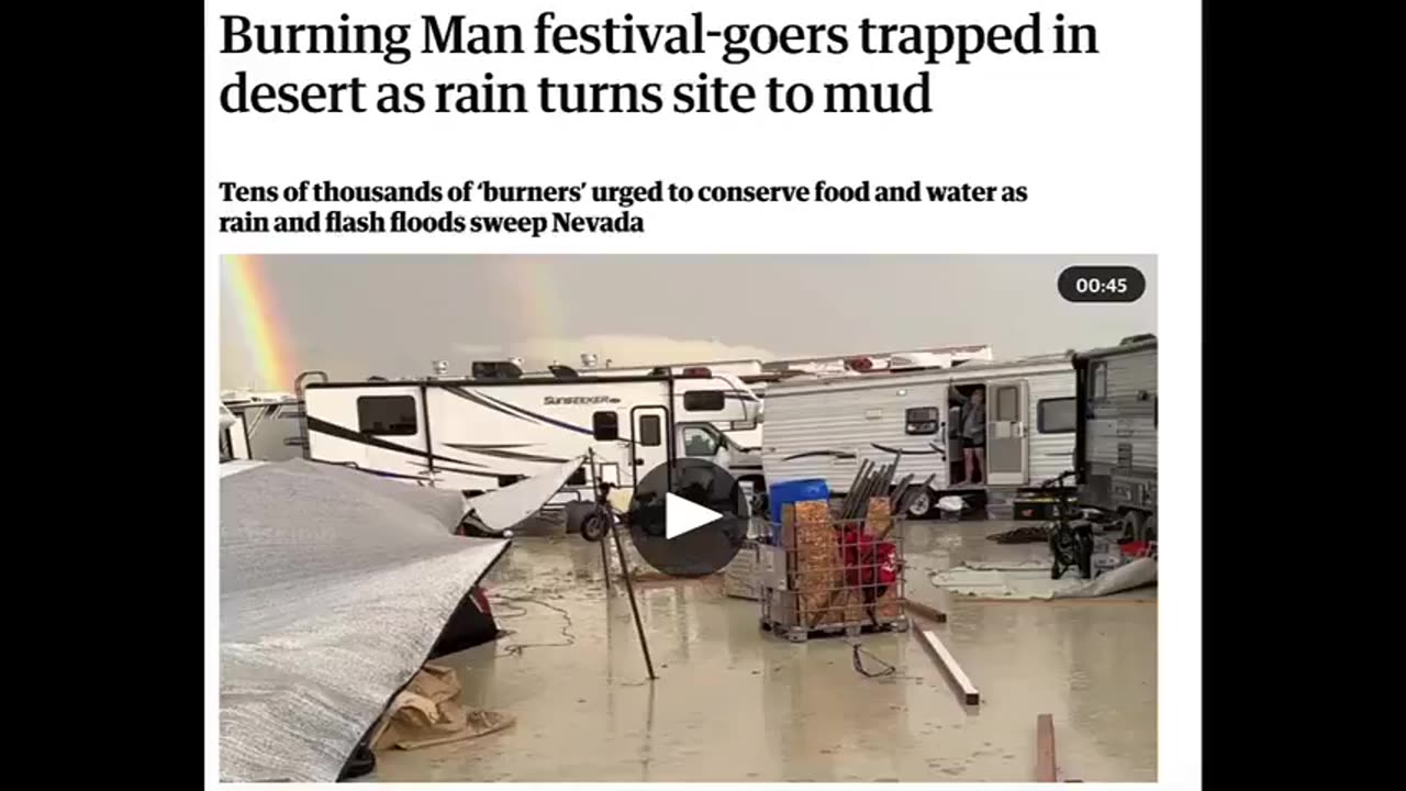 70,000 TRAPPED AT "BURNING MAN" IN THE NEVADA DESERT