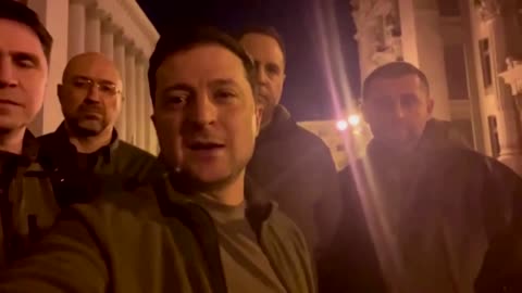 'We are here' -defiant Zelenskiy on the streets of Kyiv