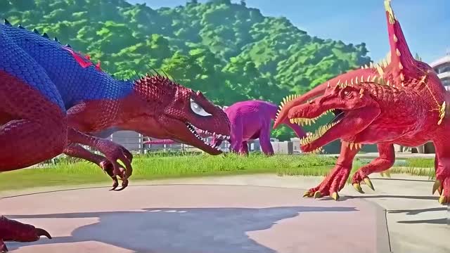 Spiderman, Batman, Joker, Hulk, Flash, Brachiosaurus Color Pack Dinosaurs Fighting Jurassic World