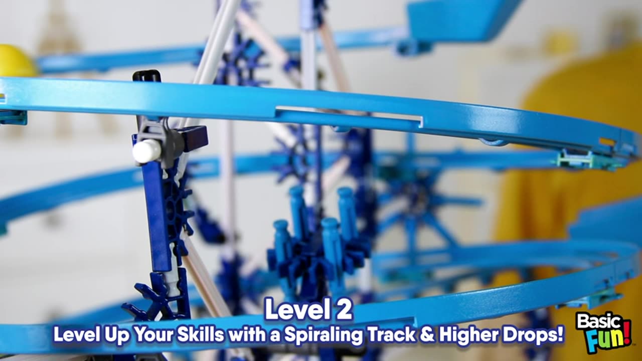 K'NEX Marble Coaster Run with Motor Set, 504 Piece Marble Maze Game.