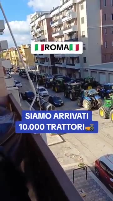 Italy, Rome: 10,000 Tractors Used In Protest